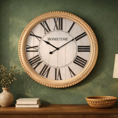 Wooden Country Wall Clock