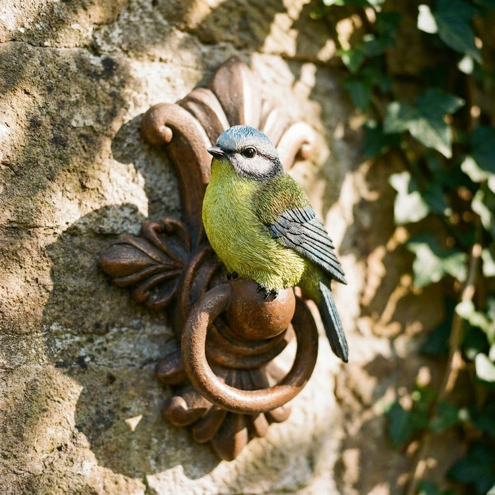 Wall Hang Blue Tit on Door Knocker