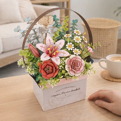 Wooden Flower Basket