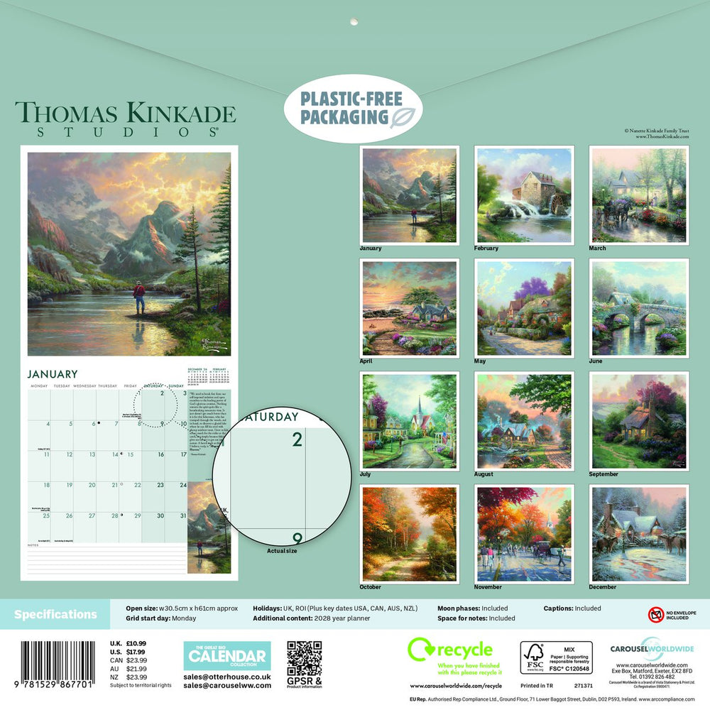Thomas Kinkade 2027 Calendar
