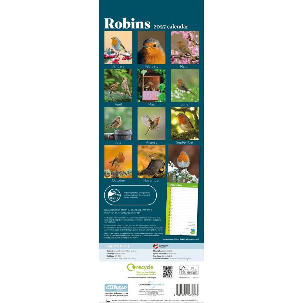 Robins Calendar 2027