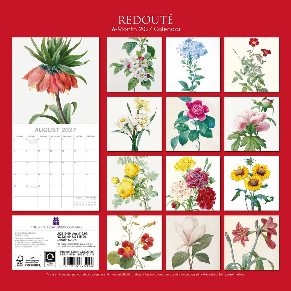 Redoute 2027 Calendar