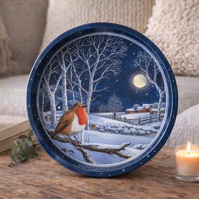 Christmas Robin Tray