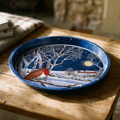 Christmas Robin Tray