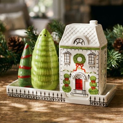 House & Tree Salt & Pepper Shakers Set