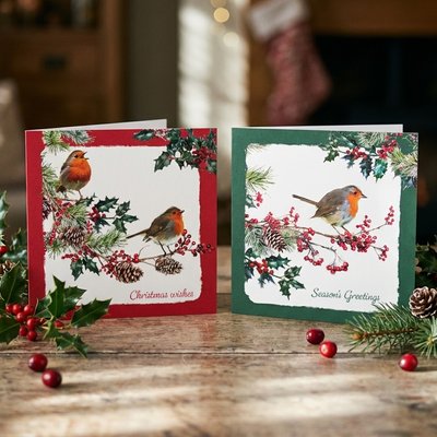 Robin & Foliage Cards