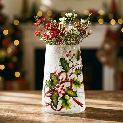 Regal Tidings Crackle Vase