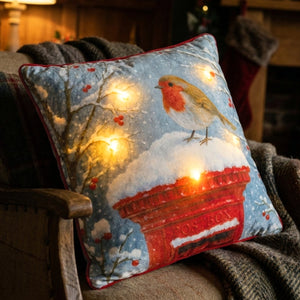 Robin's Winter Perch Cushion