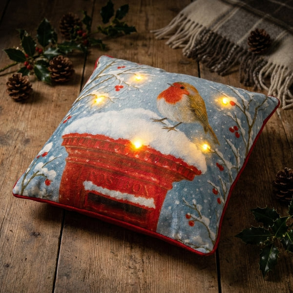 Robin's Winter Perch Cushion