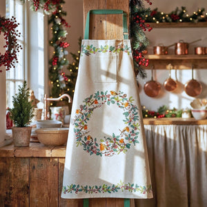 Christmas Robins Cotton Apron