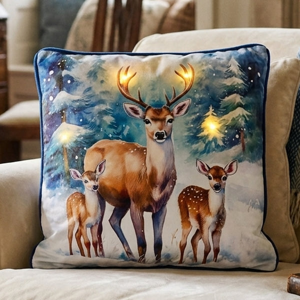 Deer Family Cushion