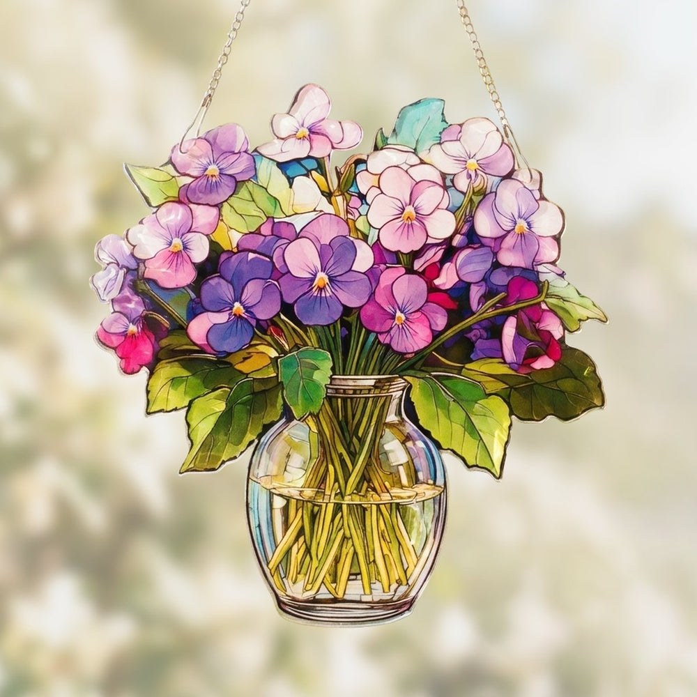 Violets (February)- Birth Flower Suncatcher