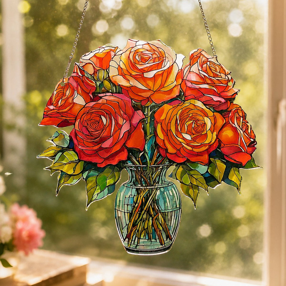 Roses (June)- Birth Flower Suncatcher