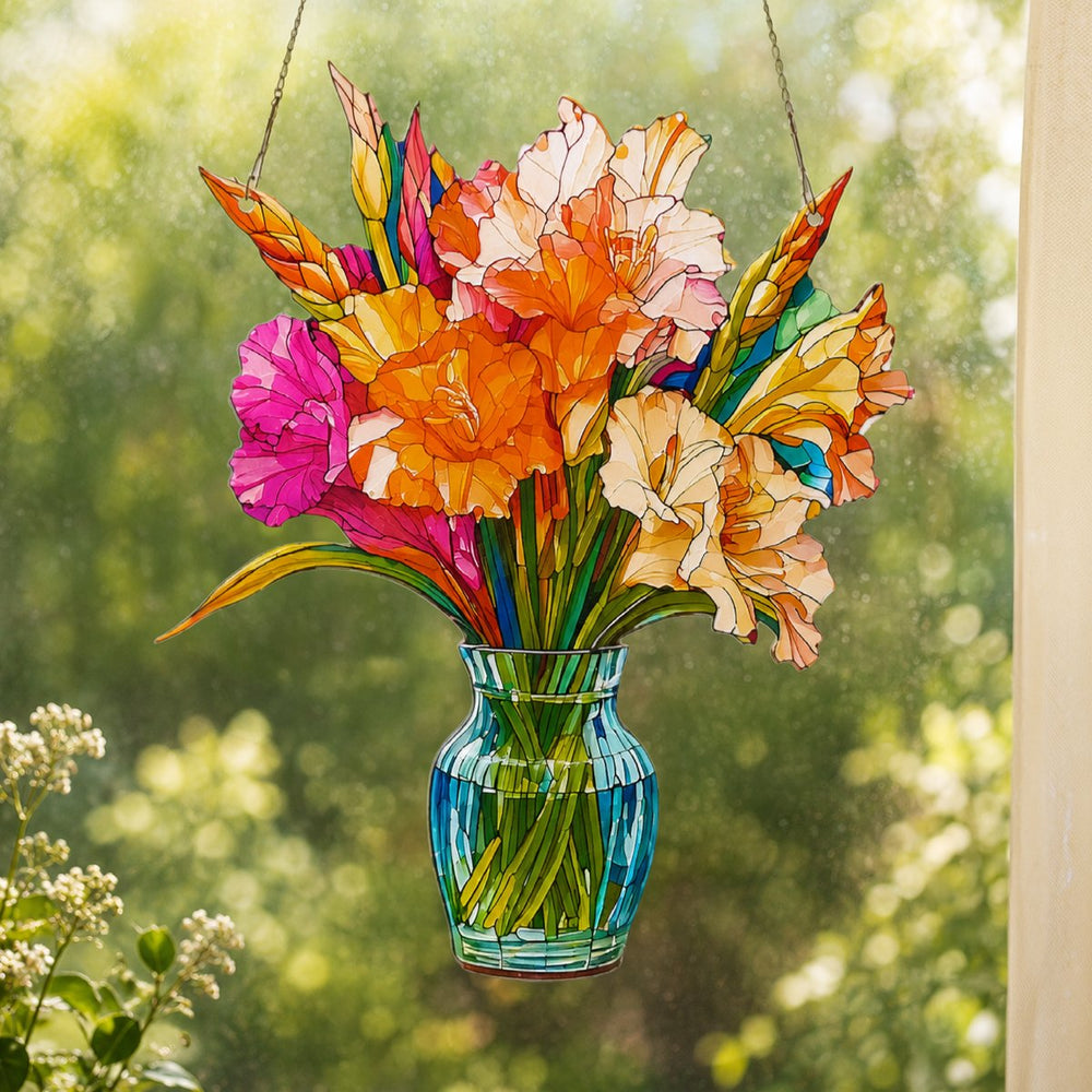 Gladioli (August)- Birth Flower Suncatcher