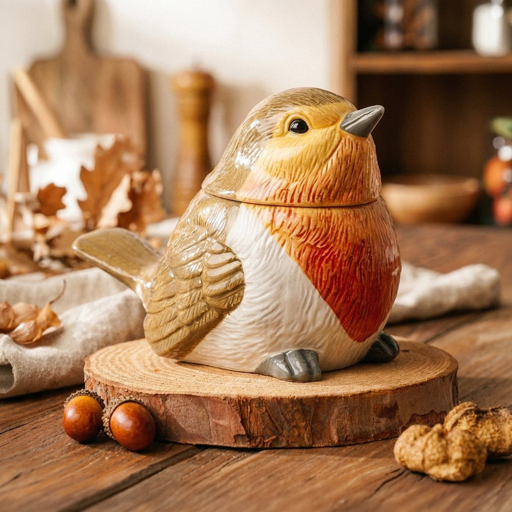 Red Red Robin Storage Jar