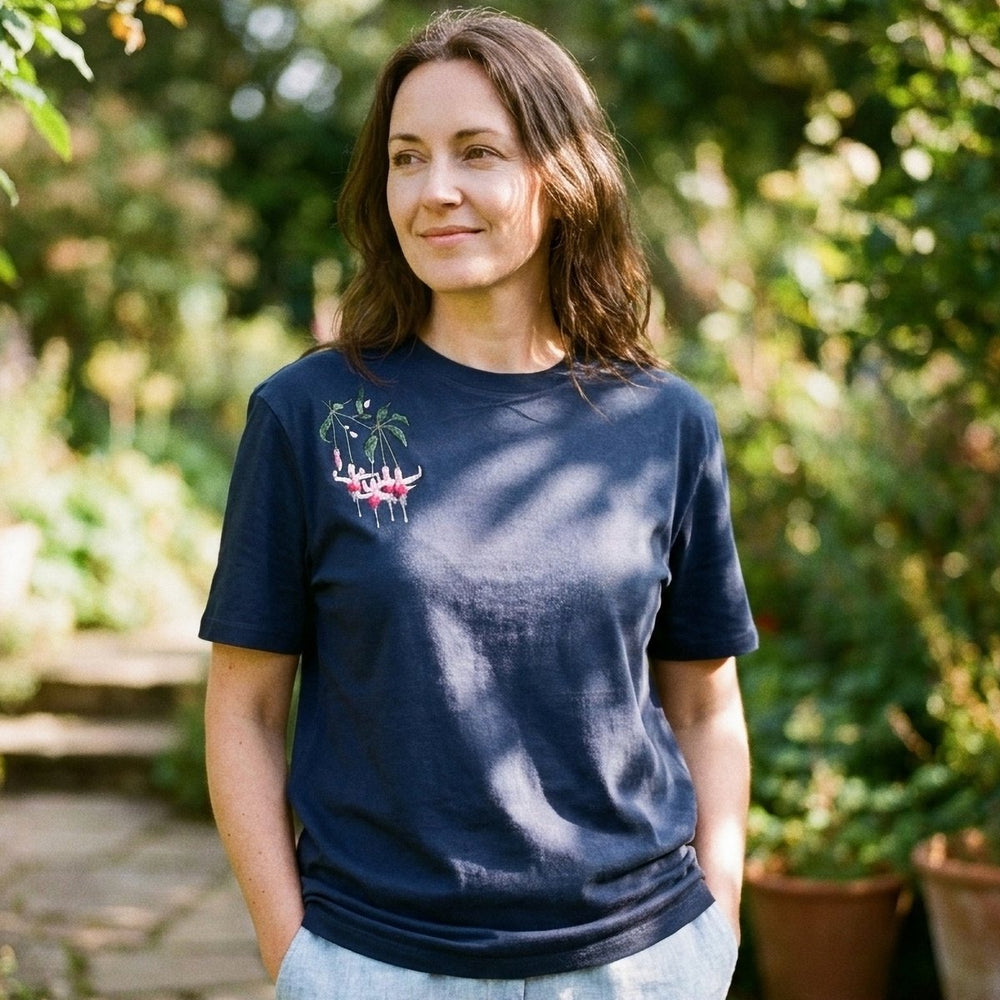 Navy Fuchsia T-shirt