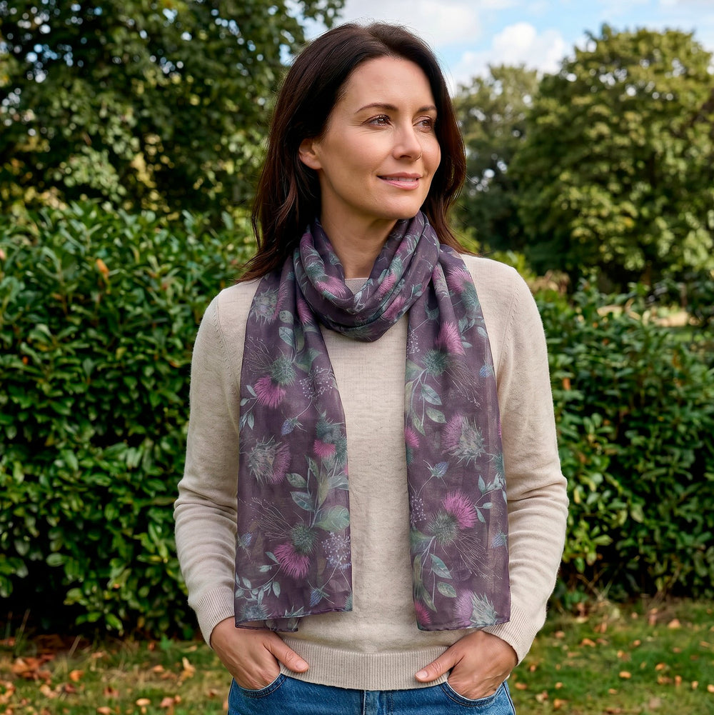 Mulberry Thistle Scarf