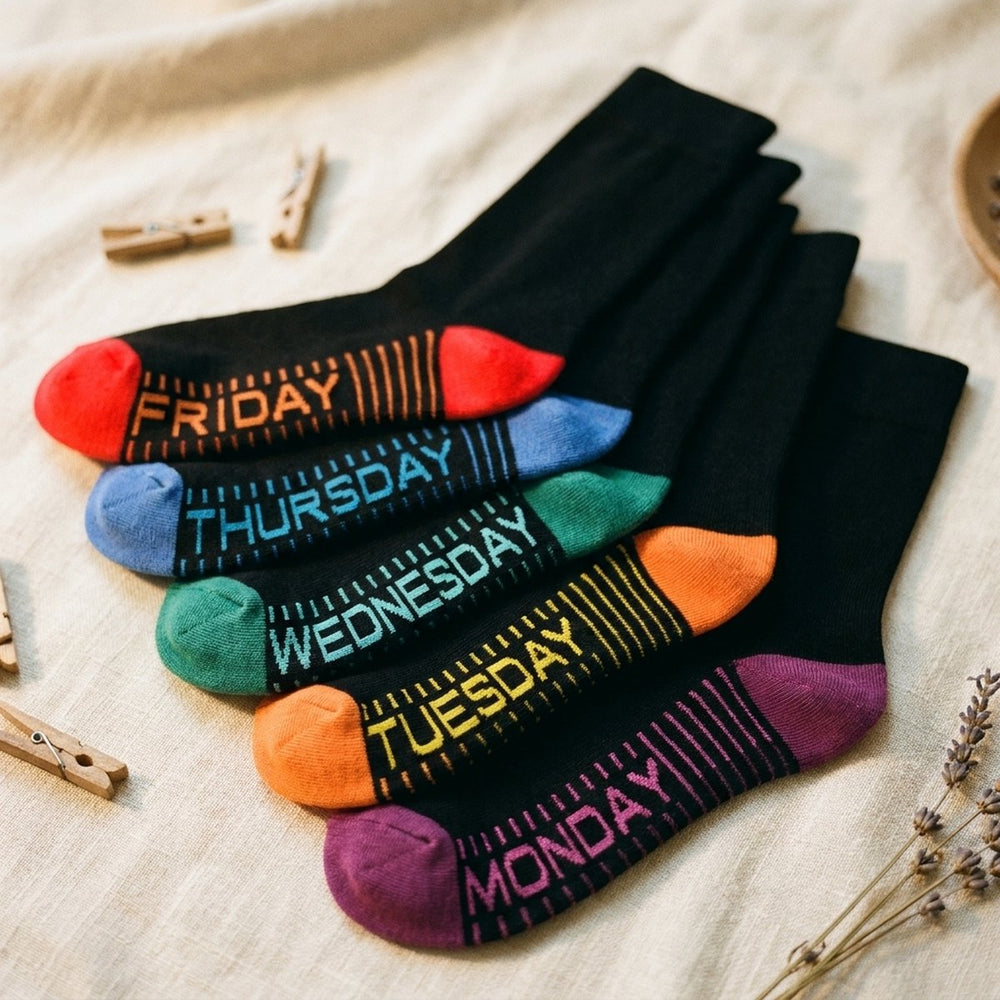 5 days of the Week Mens Socks