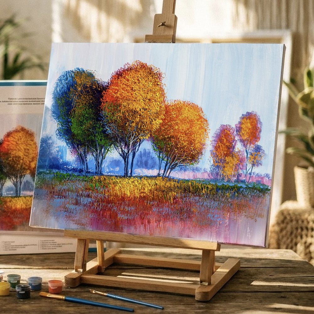 Sunlit Grove Trees Canvas