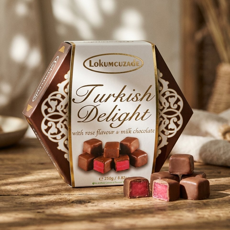 Rose and Milk Chocolate Turkish Delight