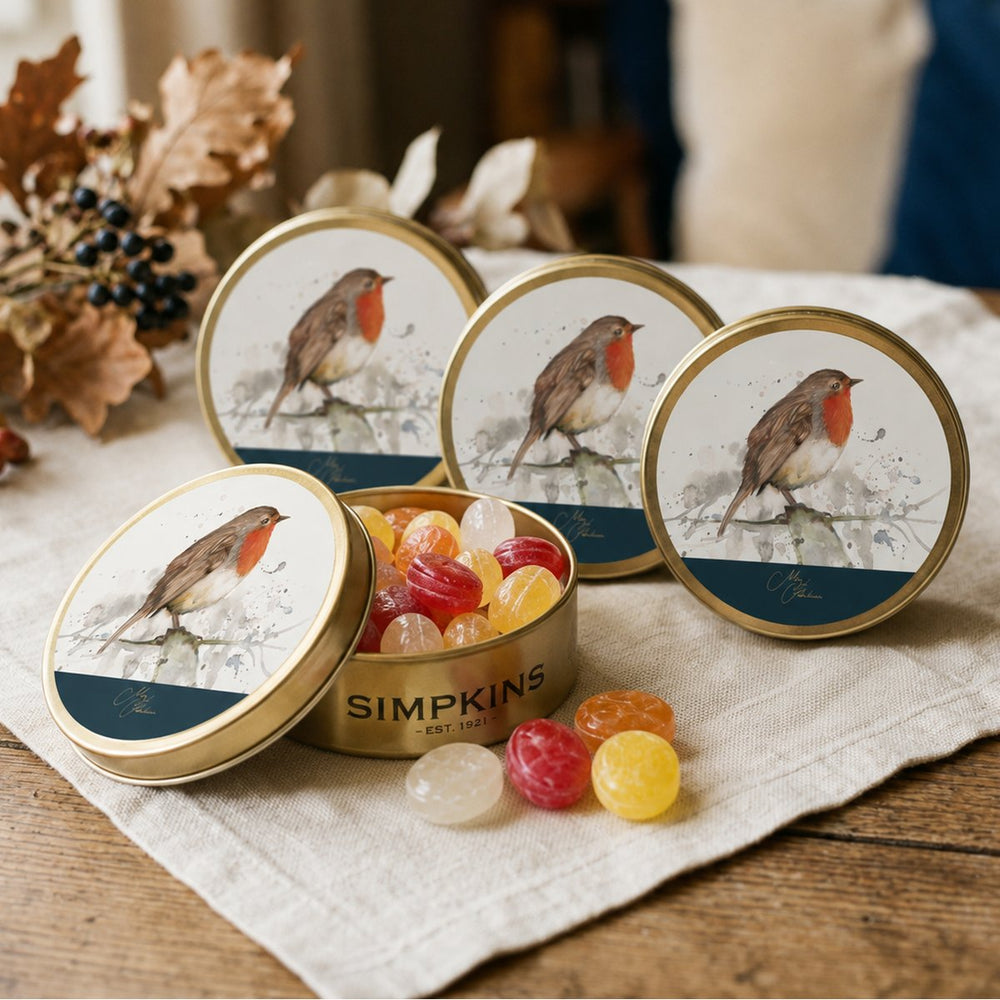 Set of 4 Mixed Fruit Drops Robin Tin
