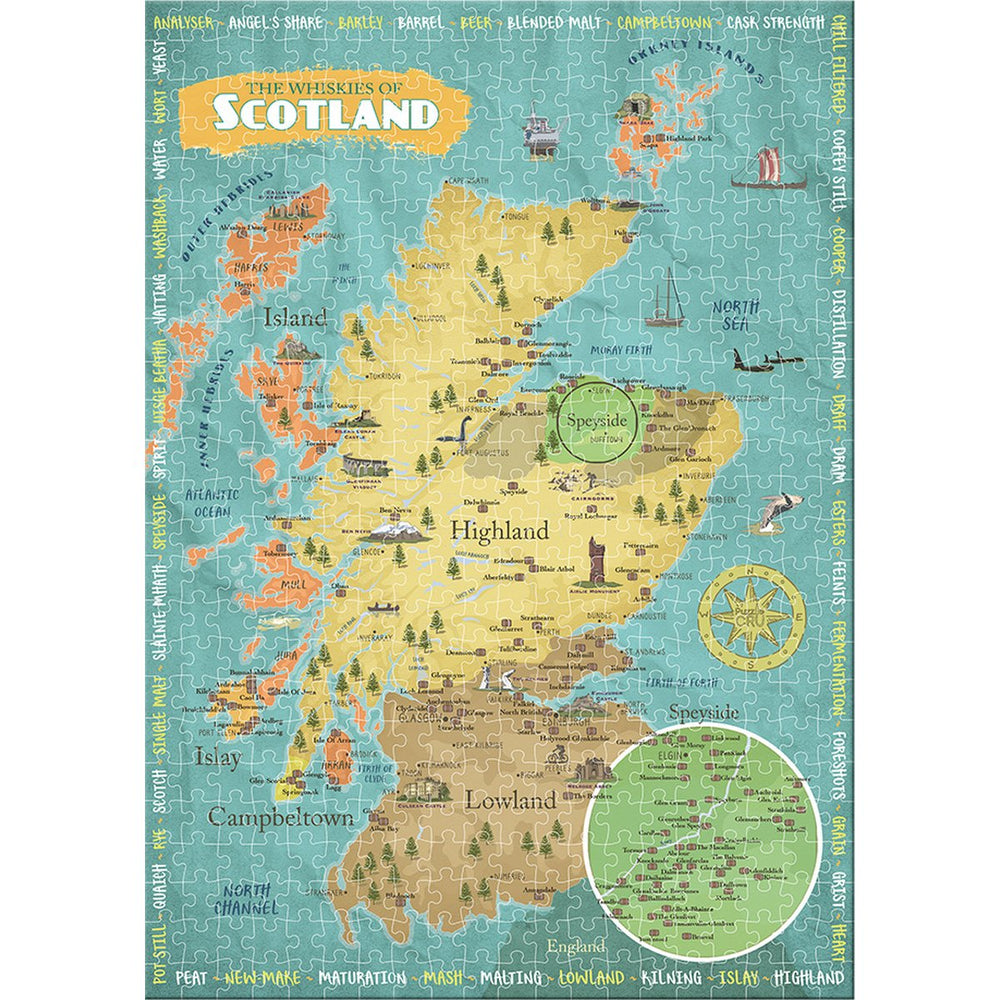 Whiskies of Scotland 500 - Piece Jigsaw