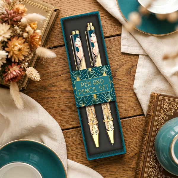 Art Deco Pen and Pencil Set