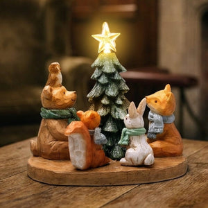 Woodland Animals Christmas Gathering