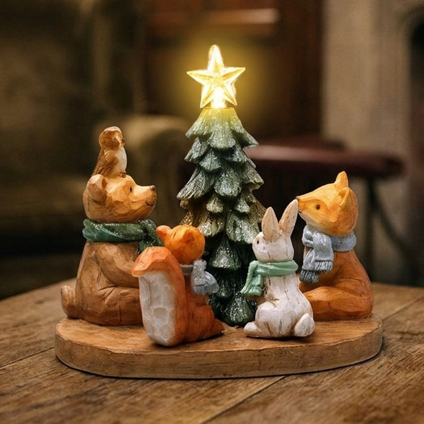 Woodland Animals Christmas Gathering