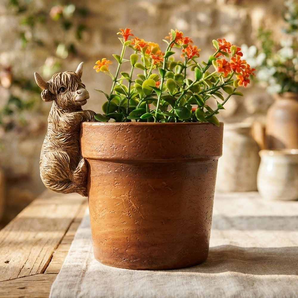 Highland Cow Plant Pot