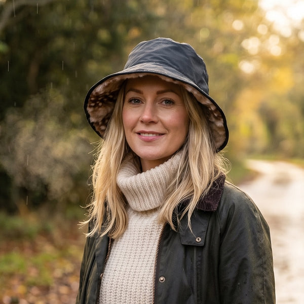 Waterproof Faux Fur Lined Rain Hat