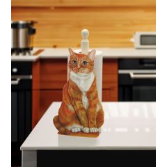 Ginger Cat Kitchen Roll Holder