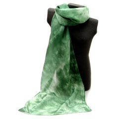 Leaf Green Hand-Dyed Silk Scarf