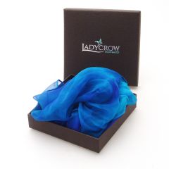 Royal Blue Gossamer Silk Scarf
