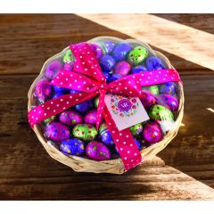 Basket of Foiled Mini Eggs