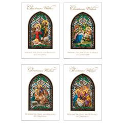 Stained Glass Window Christmas Cards