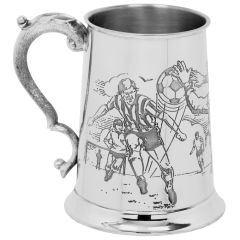 Pewter Football Tankard