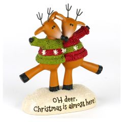 Oh Deer Christmas Figurine