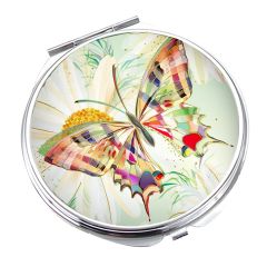 Daisy Butterfly Compact Mirror