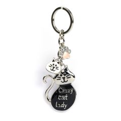 Crazy Cat Lady Keyring