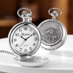 Steam Train Quartz Pocket Watch