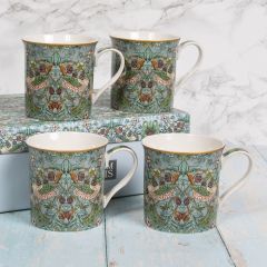 Set of 4 Strawberry Thief Mugs