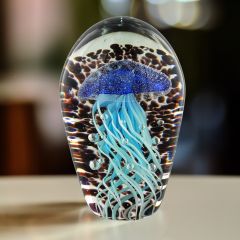 Blue Jellyfish Paperweight