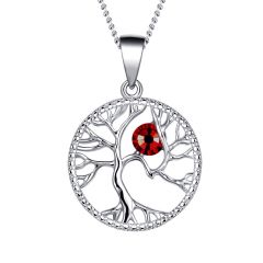 Tree of Life Birthstone Necklace January
