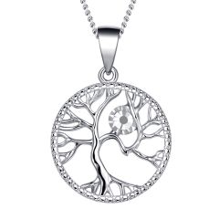 Tree of Life Birthstone Necklace April