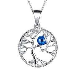 Tree of Life Birthstone Necklace September