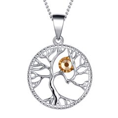 Tree of Life Birthstone Necklace November