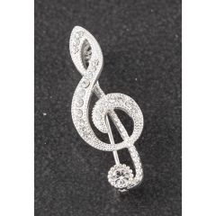 Treble Clef Brooch