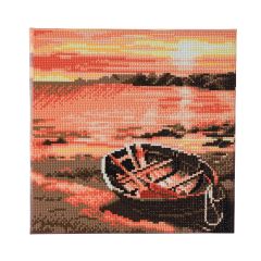 Sunset Boat Crystal Art Kit