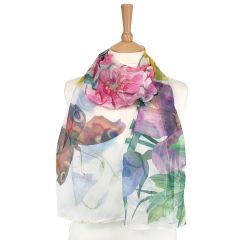 Butterfly and Flower Scarf